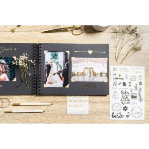 Exacompta 16801E Set Scrapbooking cu album foto 32x22 cm SCRAP ADDICT Negru