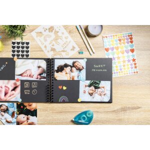 Exacompta 16801E Set Scrapbooking cu album foto 32x22 cm SCRAP ADDICT Negru