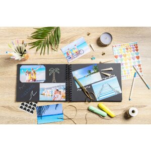 Exacompta 16801E Set Scrapbooking cu album foto 32x22 cm SCRAP ADDICT Negru