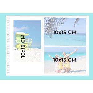 Exacompta 16823E Fotoalbum Spiralbindung 50 schwarze Seiten Polaroid Serie Beige