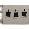 Exacompta 16823E Fotoalbum Spiralbindung 50 schwarze Seiten Polaroid Serie Beige