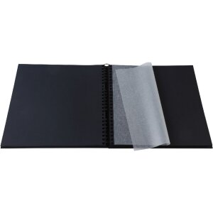 Exacompta 16981E Spiralfotoalbum ARAMY 32x32 cm 60 Seiten Schwarz