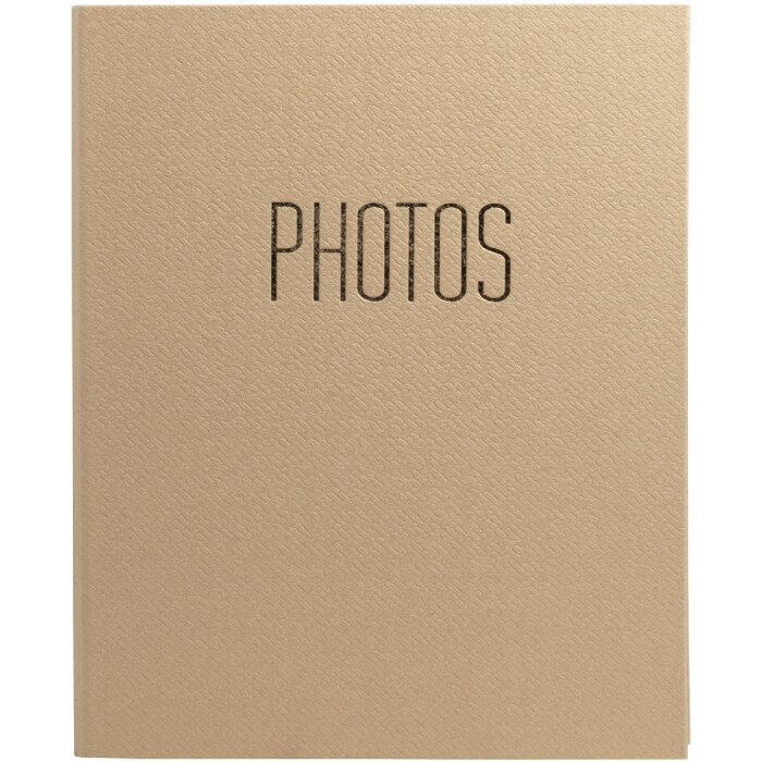 Exacompta 17602E Fotoalbum mit Ringmechanik 60 schwarze Seiten 32x26x4 cm Beige