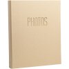 Exacompta 17602E Fotoalbum mit Ringmechanik 60 schwarze Seiten 32x26x4 cm Beige