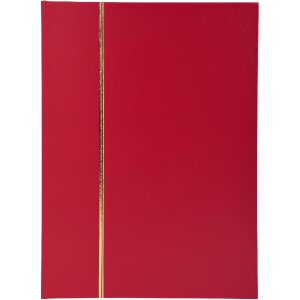 Exacompta 26143E Album de ștampile pe jumătate din piele 32 pagini 22,5x30,5 cm roșu