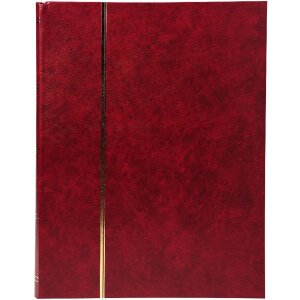 Exacompta 26143E Album de ștampile pe jumătate din piele 32 pagini 22,5x30,5 cm roșu