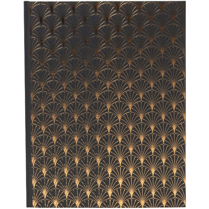 Exacompta 47985E Carte de oaspeți 100 pagini margine aurie Néo Déco negru