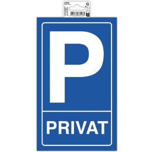 Exacompta Schild Privatparkplatz 15x25 cm PVC