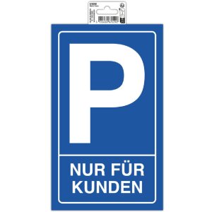 Exacompta Schild für Kundenpark 15x25 cm PVC