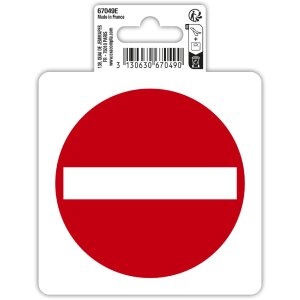 Exacompta Schild Verbotene Richtung 10x10cm