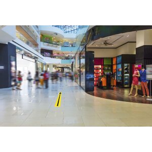 Exacompta 67115E Bodenmarkierung rutschfest PVC Pfeil gelb-schwarz 30x10 cm