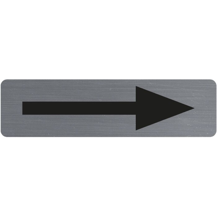 Exacompta semn de informare săgeată autoadezivă 16.5x4.4 cm aluminiu aspect gri