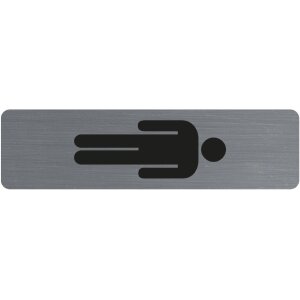 Exacompta Hinweisschild selbstklebend Aluminiumoptik...