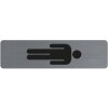 Exacompta semn de informare autoadeziv aluminiu aspect vertical bărbați 16,5x4,4cm