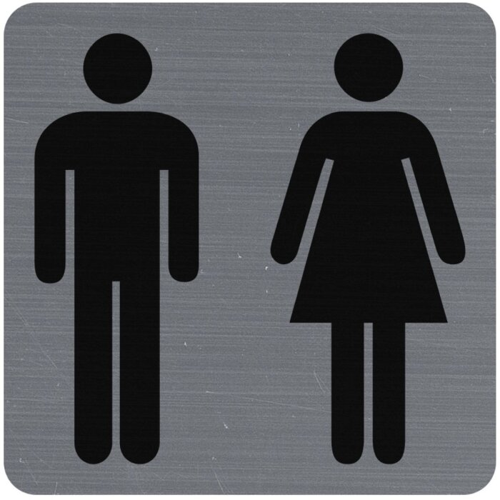 Exacompta 67178E Semn autoadeziv Toaletă Doamnelor Domnilor 7.5x7.5 cm