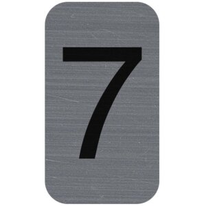 Exacompta 67187E Hinweisschild selbstklebend Ziffer 7 2,5x4,4 cm Grau