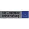 Exacompta Hinweisschild selbstklebend Für Garderobe keine Haftung 16,5x4,4cm