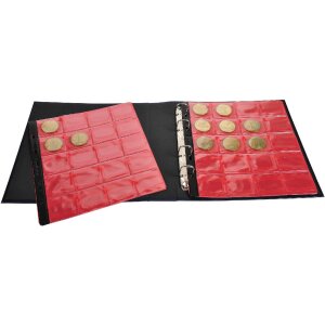 Exacompta 96114E Îndosariere cu inele pentru 100 de medalii suvenir albastru marin 24,5x25 cm