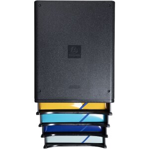 Exacompta Schubladenbox Big Box Plus 4 offene Schubladen Bee Blue sortiert