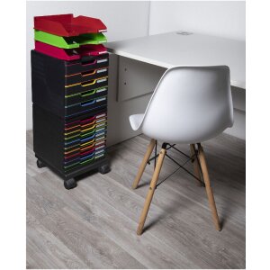 Exacompta 326714D Rollen für Modulo Schubladenboxen Schwarz Office