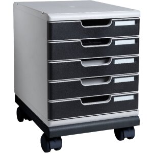 Exacompta 326714D Rollen für Modulo Schubladenboxen Schwarz Office