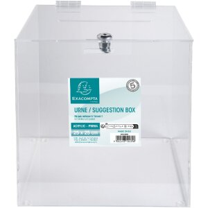 Exacompta 89158D Urne Acryl abschließbar 25 x 25 cm...