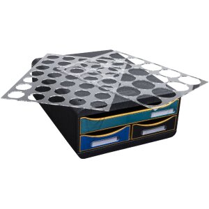 Exacompta Schubladenbox mit 3 Schubladen Neo Deco Small Box Farben sortiert