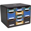 Exacompta Multi Schubladenbox 11 Schubladen Neo Deco Farben sortiert