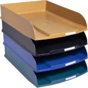 Exacompta 111505SETD Set mit 4 Briefablagen Combo Styli Neo Deco Farben sortiert