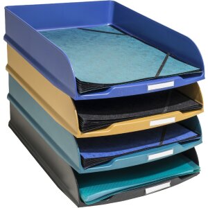 Exacompta 111505SETD Set mit 4 Briefablagen Combo Styli Neo Deco Farben sortiert