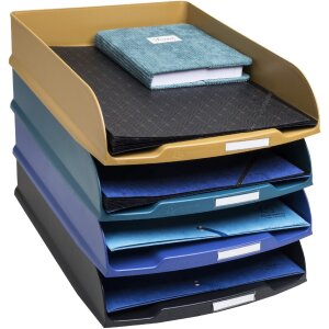 Exacompta 111505SETD Set mit 4 Briefablagen Combo Styli Neo Deco Farben sortiert