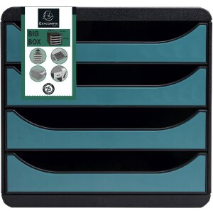 Exacompta 31034D Big Box Schubladenbox 4 Schubladen...