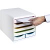 Exacompta Schubladenbox BIG BOX MAXI Weiß Harlekin 6 Schubladen für A4 und A4+