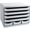 Exacompta Schubladenbox STOREBOX 7 offene Schubladen Office Lichtgrau