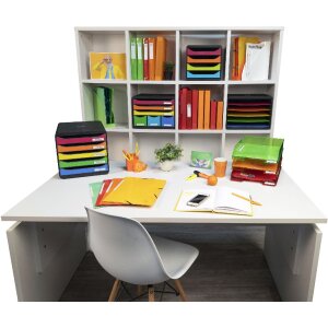 Iderama 306798D Schubladenbox STOREBOX 6 offene Schubladen Regenbogen