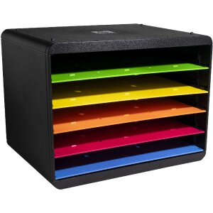 Exacompta 305798D Iderama Desktopsorter 5 Fächer Querformat Regenbogenfarben
