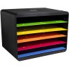 Exacompta 305798D Iderama Desktopsorter 5 Fächer Querformat Regenbogenfarben
