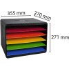 Exacompta 305798D Iderama Desktopsorter 5 Fächer Querformat Regenbogenfarben