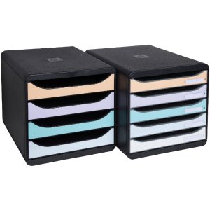 Durable 3094296D Schubladenbox Big Box Plus 5 Fächer Aquarellfarben