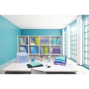 Exacompta 310399D Schubladenbox Big Box 4 Fächer Chromaline Farben sortiert