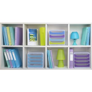 Exacompta 310399D Schubladenbox Big Box 4 Fächer Chromaline Farben sortiert