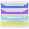 Exacompta 310399D Schubladenbox Big Box 4 Fächer Chromaline Farben sortiert