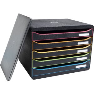 Exacompta 308914D Schubladenbox Big Box Plus Horizon Querformat 5 Schubladen