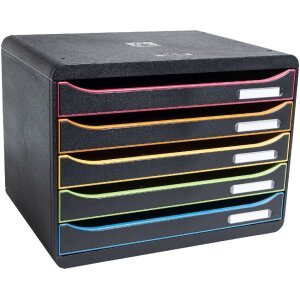Exacompta 308914D Schubladenbox Big Box Plus Horizon Querformat 5 Schubladen