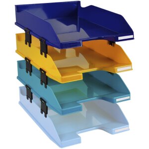 Exacompta 113202SETD Briefablage Set 4-teilig Combo Midi A4+ Farben sortiert