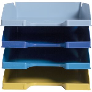 Exacompta 113202SETD Briefablage Set 4-teilig Combo Midi A4+ Farben sortiert
