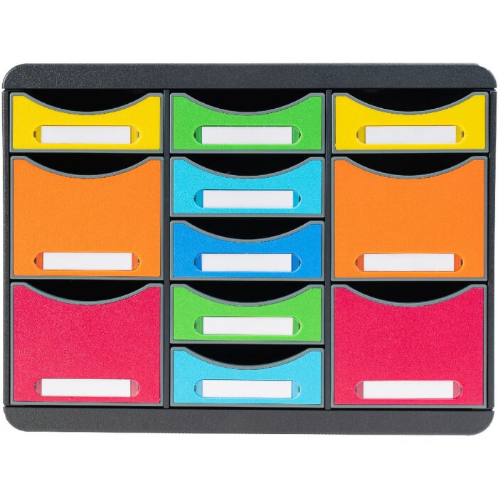 Exacompta 313798D Iderama Schubladenbox STORE BOX MULTI 11 Schubladen Regenbogen