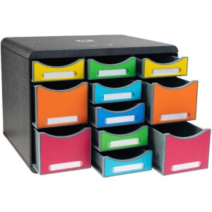 Exacompta 313798D Iderama Schubladenbox STORE BOX MULTI 11 Schubladen Regenbogen