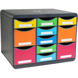 Exacompta 313798D Iderama Schubladenbox STORE BOX MULTI 11 Schubladen Regenbogen
