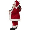 Clayre & Eef 65596 Weihnachtsmann Dekoration 27 cm Rot Klassisch Textil Kunststoff
